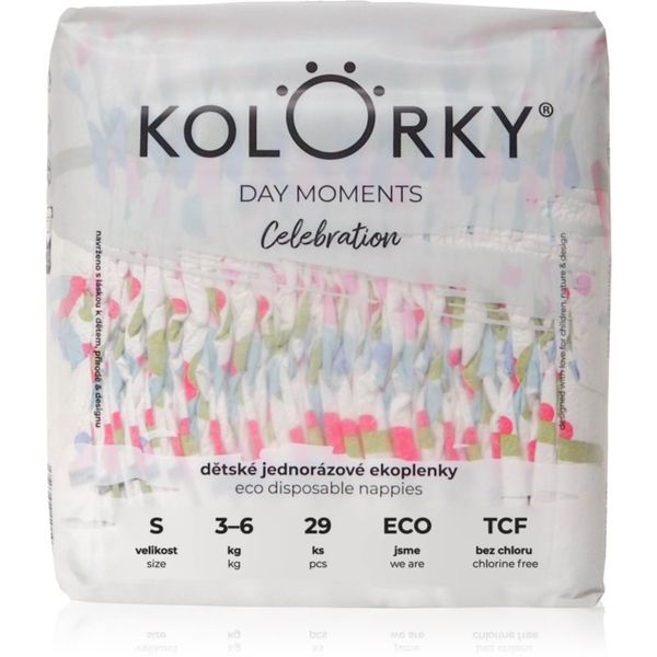 Kolorky Kolorky DAY Moments Celebration jednokratne EKO pelene Size S 3-6 kg 29 kom