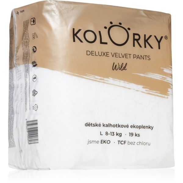 Kolorky Kolorky Deluxe Velvet Pants Wild jednokratne pelene-gaćice veličina L 8-13 Kg 19 kom