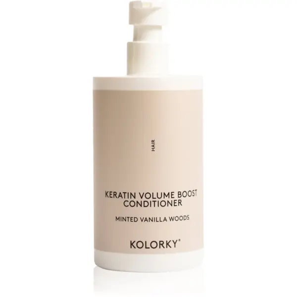 Kolorky Kolorky Keratine Volume Boost Conditioner regenerator za volumen kose Minted Vanilla Woods 390 ml
