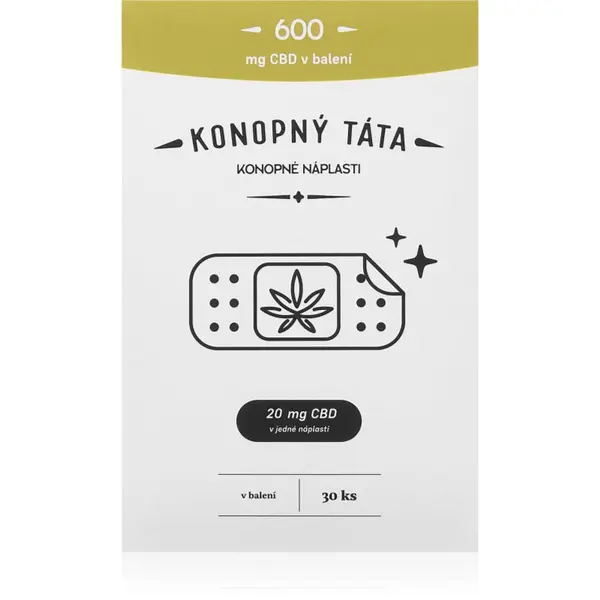 Konopný táta Konopný táta Patches 600 mg CBD flaster s učinkom zagrijavanja s CBD-om 30 kom