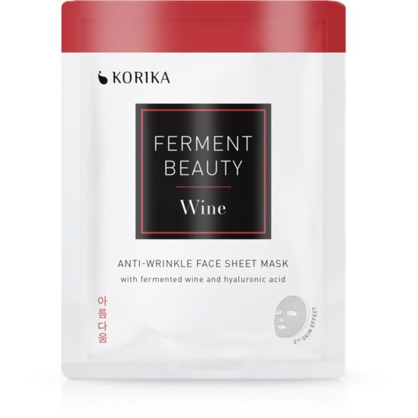 KORIKA KORIKA FermentBeauty Anti-wrinkle Face Sheet Mask with Fermented Wine and Hyaluronic Acid sheet maska protiv bora s fermentiranim vinom i hijaluronsko
