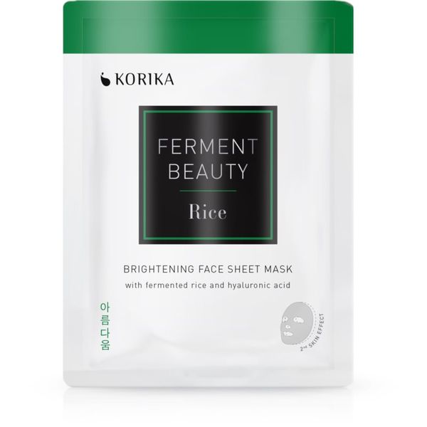KORIKA KORIKA FermentBeauty Brightening Face Sheet Mask with Fermented Rice and Hyaluronic Acid posvjetljujuća sheet maska s fermentiranom rižom i hijalurons