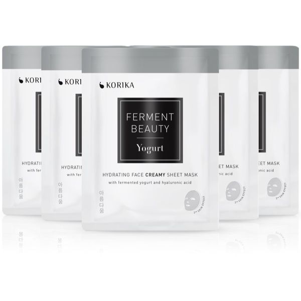 KORIKA KORIKA FermentBeauty Set of 5 Hydrating Face Sheet Masks with Fermented Yogurt and Hyaluronic Acid set maski za lice ima povoljniju cijenu