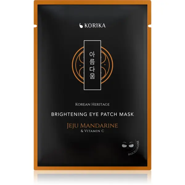 KORIKA KORIKA Korean Heritage Brightening Eye Patch Mask Jeju Mandarine & Vitamin C posvjetljujuća maska za okoloočno područje 2 kom