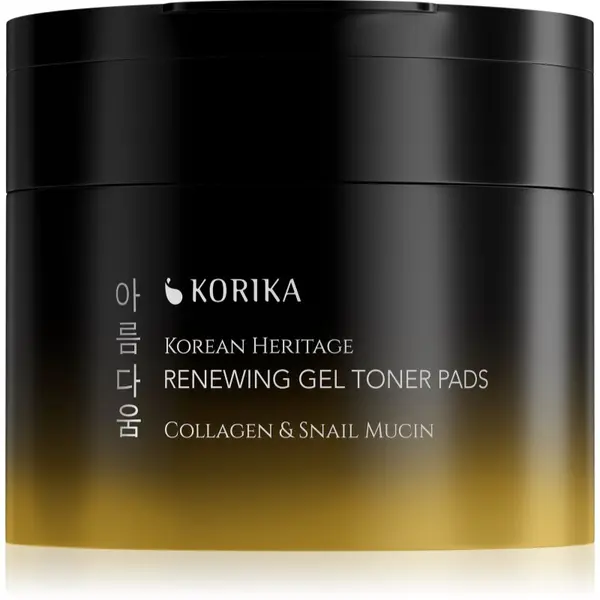 KORIKA KORIKA Korean Heritage Collagen & Snail Mucin Renewing Gel Toner Pads obnavljajuće gel blazinice za toniranje 70 kom