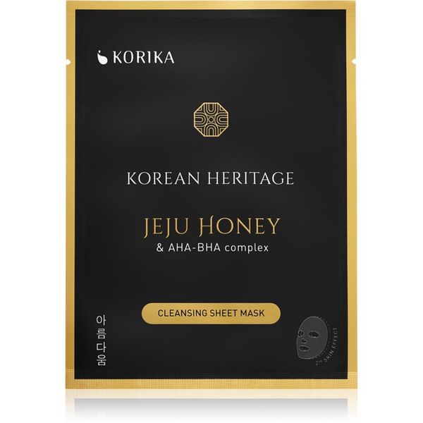 KORIKA KORIKA Korean Heritage Jeju Honey & AHA-BHA Complex Cleansing Sheet Mask Sheet maska za čišćenje lica Jeju honey & AHA - BHA complex sheet mask
