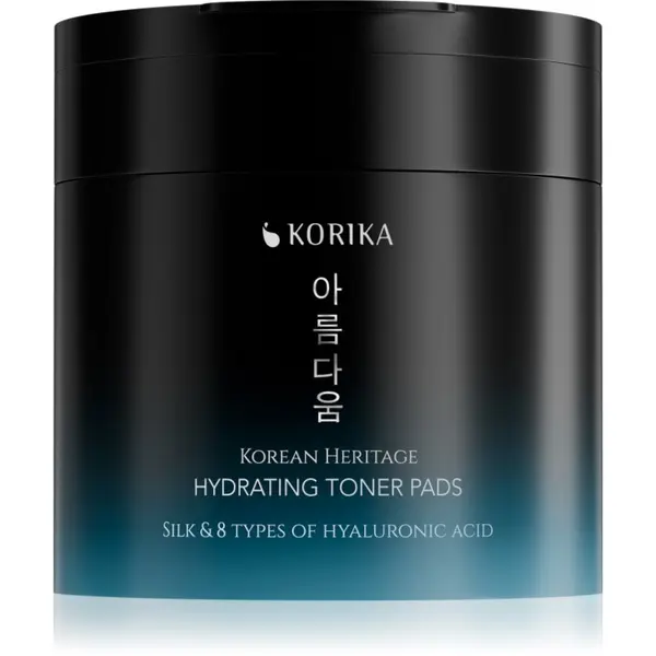 KORIKA KORIKA Korean Heritage Silk & 8 Types of Hyaluronic Acid Hydrating Toner Pads blazinice za čišćenje s hidratantnim učinkom 70 kom