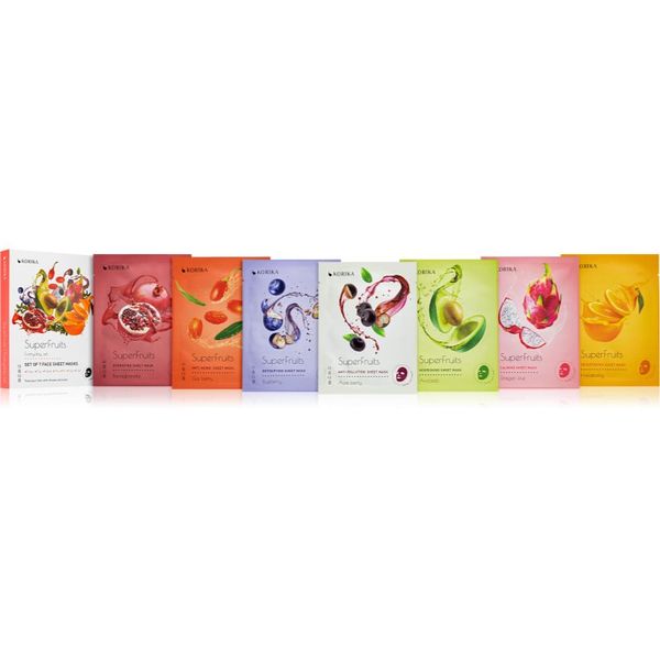 KORIKA KORIKA SuperFruits Everyday Set of 7 Face Sheet Masks set maski za lice