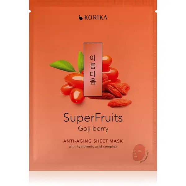 KORIKA KORIKA SuperFruits Goji Berry - Anti-aging Sheet Mask pomlađujuća maska za lice 25 g