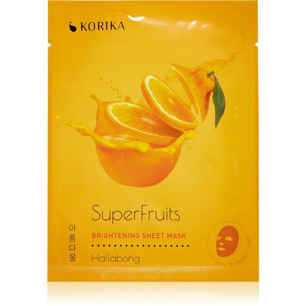 KORIKA KORIKA SuperFruits Hallabong - Brightening Sheet Mask sheet maska za blistav ten Hallabong 25 g