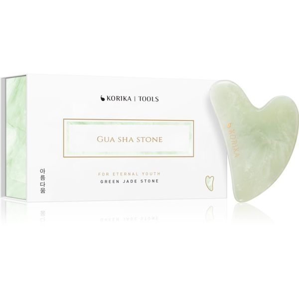 KORIKA KORIKA Tools Gua Sha Green Jade Stone pomagalo za masažu za lice 1 kom