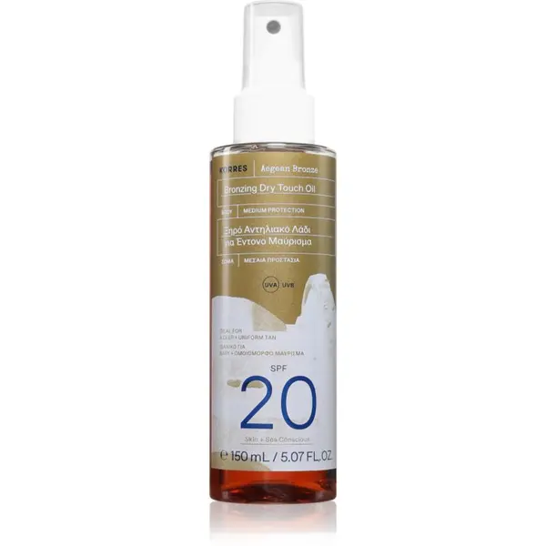Korres Korres Aegean Bronze suho ulje za naglašavanje preplanulosti SPF 20 150 ml