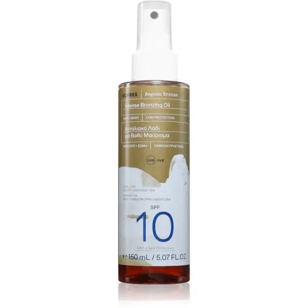 Korres Korres Aegean Bronze ulje za sunčanje za naglašavanje preplanulosti SPF 10 150 ml