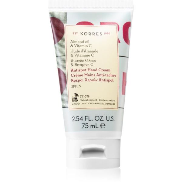 Korres Korres Almond Oil & Vitamin C krema za ruke protiv pigmentnih mrlja SPF 15 75 ml