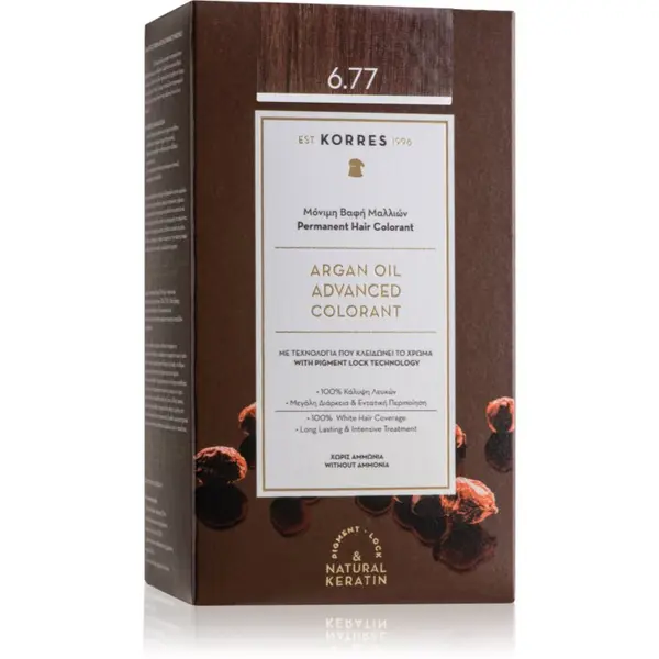 Korres Korres Argan Oil trajna boja za kosu s arganovim uljem nijansa 6.77 Gianduja 50 ml
