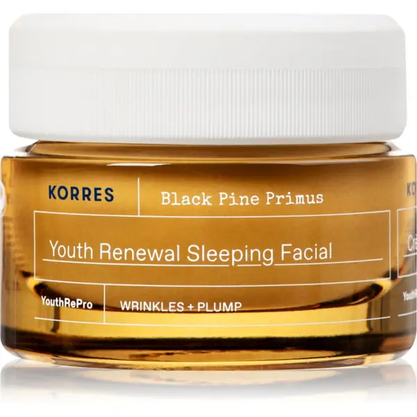 Korres Korres Black Pine Primus noćna krema za lice protiv znakova starenja 40 ml