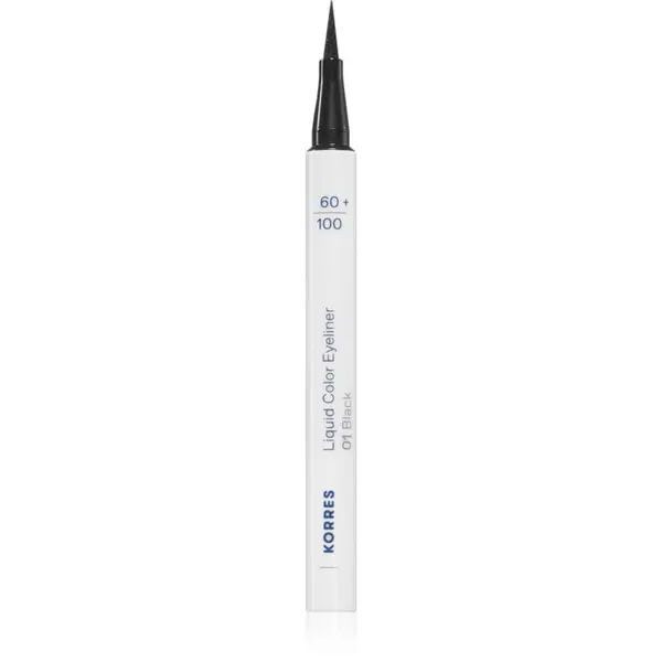 Korres Korres Liquid Color Eyeliner vodootporni tuš za oči u olovci nijansa 01 Black 1 ml