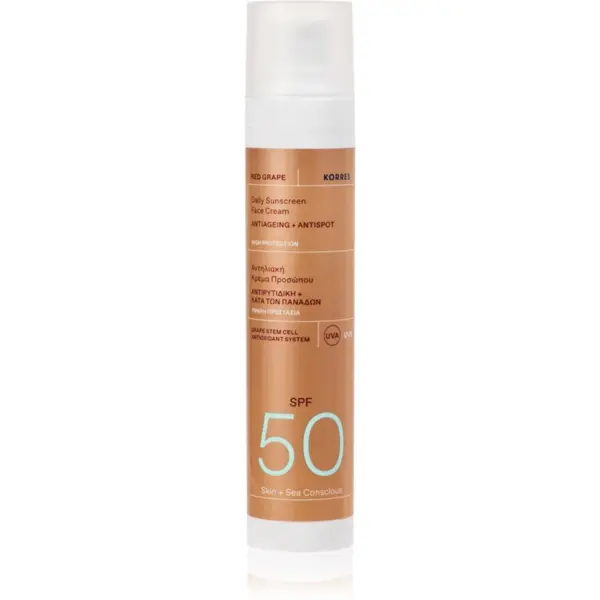 Korres Korres Red Grape Daily Sunscreen krema za sunčanje za lice SPF 50 50 ml