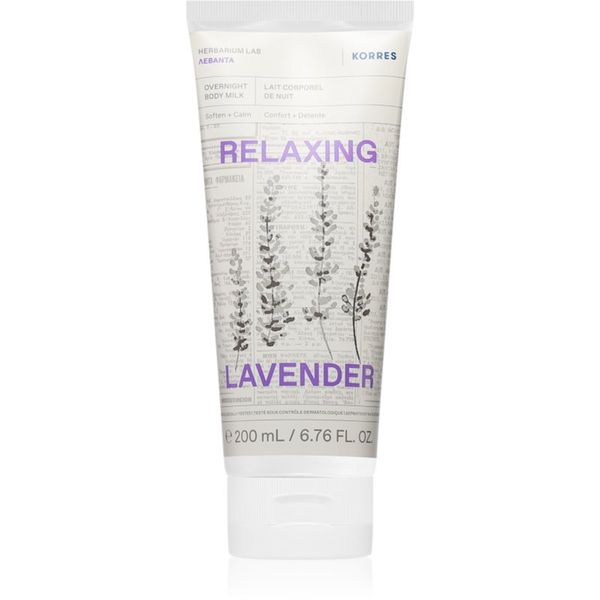 Korres Korres Relaxing Lavender relaksirajuće mlijeko za tijelo za noć 200 ml