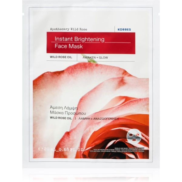 Korres Korres Wild Rose sheet maska za blistav ten 20 ml