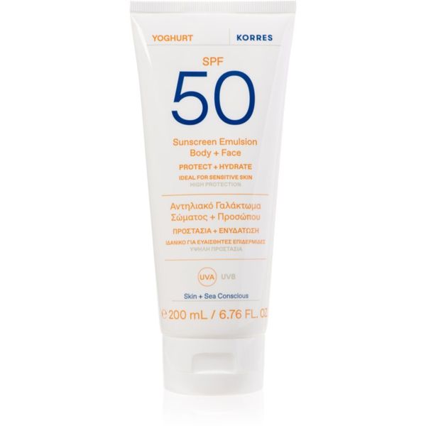 Korres Korres Yoghurt emulzija za sunčanje s hidratantnim učinkom SPF 50 200 ml