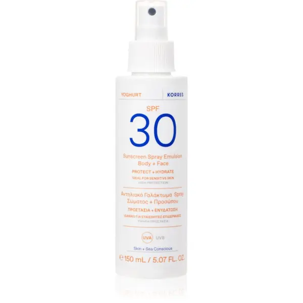 Korres Korres Yoghurt Sunscreen emulzija za sunčanje u spreju za lice i tijelo 150 ml