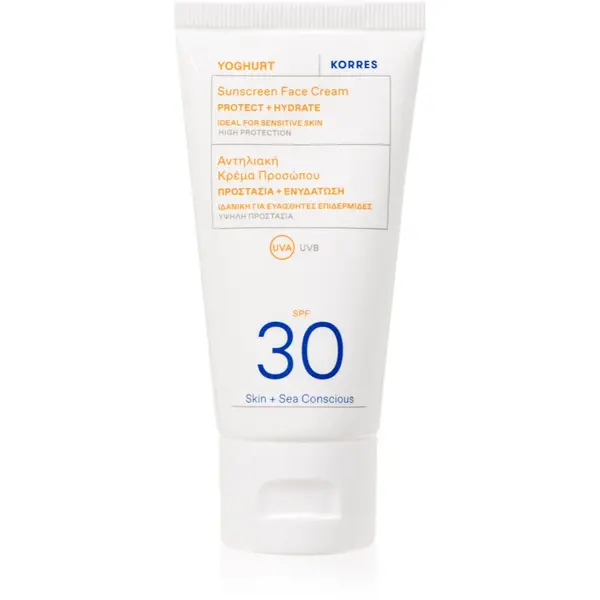 Korres Korres Yoghurt Sunscreen krema za sunčanje za lice s visokom UV zaštitom SPF 30 50 ml