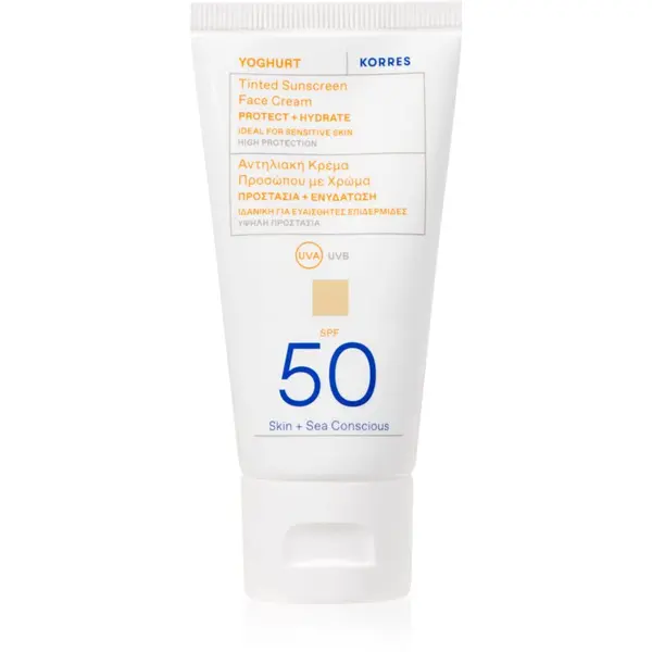 Korres Korres Yoghurt Tinted Sunscreen hidratantna krema za toniranje SPF 50 50 ml