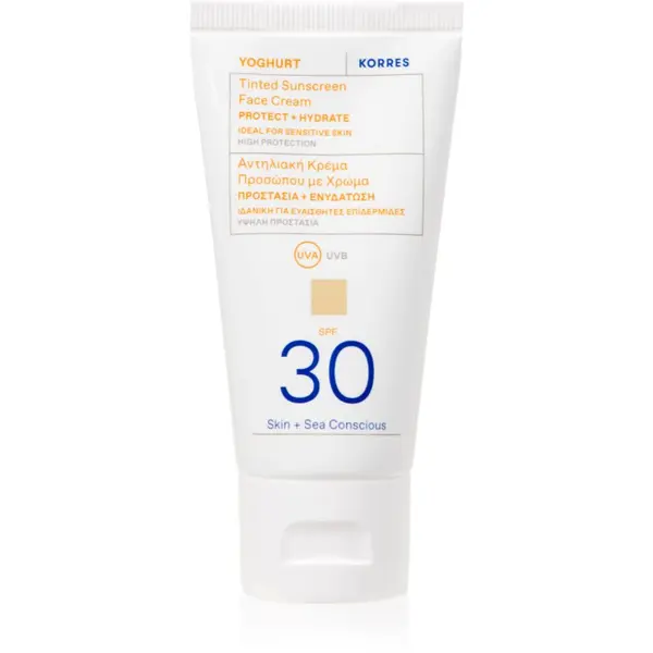Korres Korres Yoghurt Tinted Sunscreen krema za toniranje i sunčanje SPF 30 50 ml
