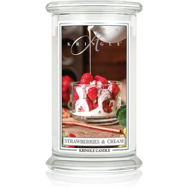 Kringle Candle Kringle Candle Classic Strawberries & Cream mirisna svijeća 623 g