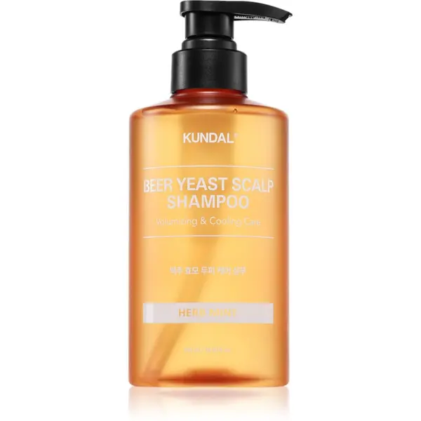 KUNDAL KUNDAL Beer Yeast Hair Loss Relief Shampoo stimulativni i osvježavajući šampon protiv gubitka kose s mirisom Herb Mint 500 ml