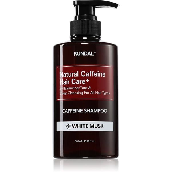 KUNDAL KUNDAL Caffeine Shampoo White Musk prirodni šampon protiv gubitka kose 500 ml