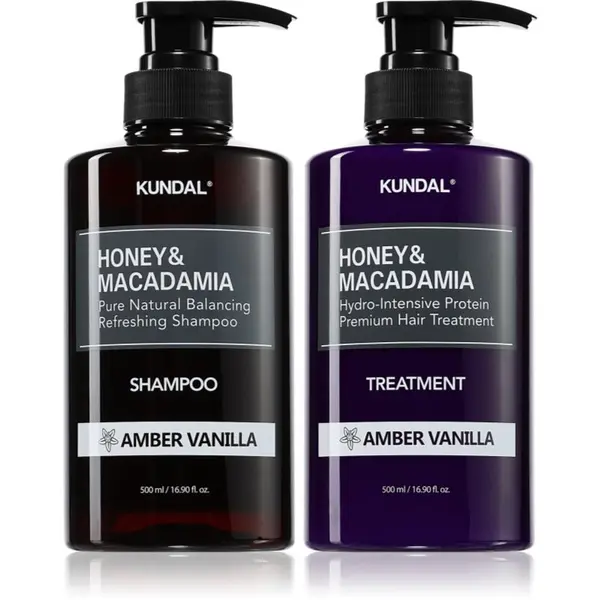 KUNDAL KUNDAL Honey & Macadamia Amber Vanilla set za suhu i oštećenu kosu