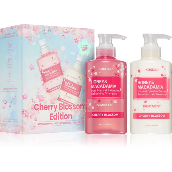 KUNDAL KUNDAL Honey & Macadamia Cherry Blossom Edition poklon set za kosu