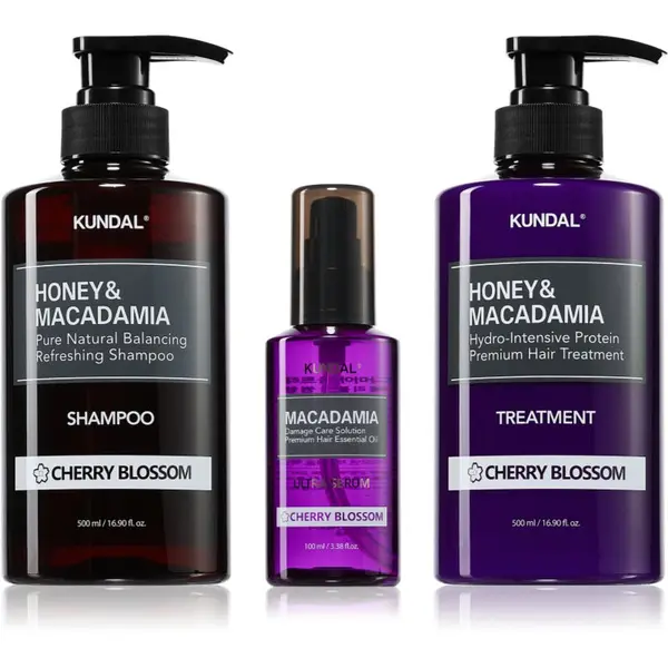 KUNDAL KUNDAL Honey & Macadamia Cherry Blossom set za suhu i oštećenu kosu
