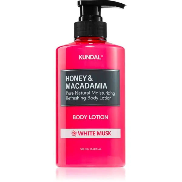 KUNDAL KUNDAL Honey & Macadamia White Musk hranjivo mlijeko za tijelo s hidratantnim učinkom 500 ml