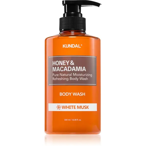 KUNDAL KUNDAL Honey & Macadamia White Musk nježni gel za tuširanje s hidratantnim učinkom 500 ml
