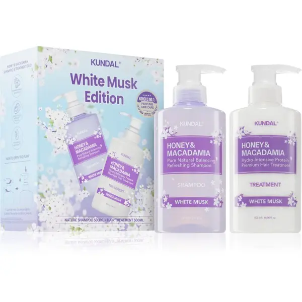 KUNDAL KUNDAL Honey & Macadamia White Musk poklon set za kosu