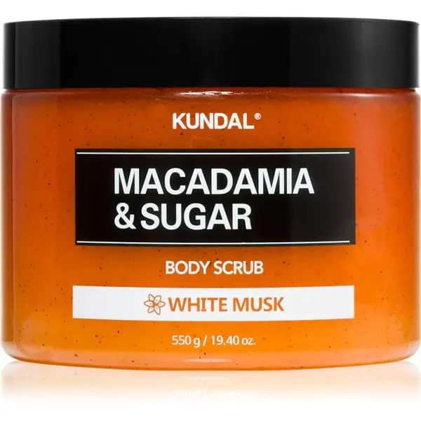 KUNDAL KUNDAL Macadamia & Sugar White Musk šećerni peeling sa shea maslacem 550 g