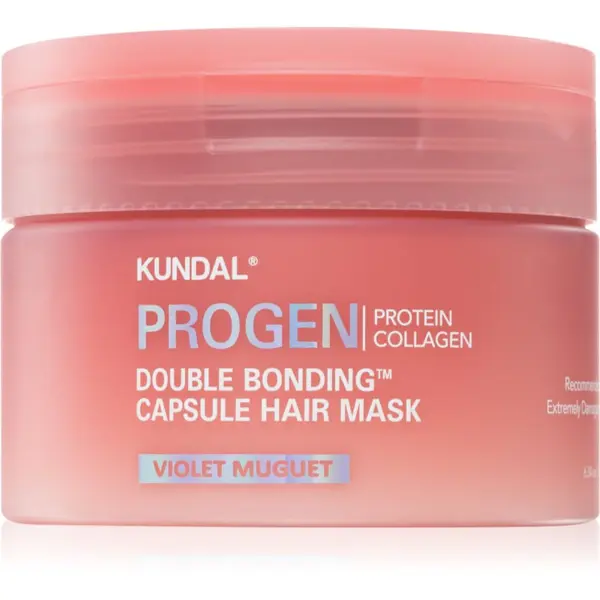 KUNDAL KUNDAL Progen Double Bonding Capsule Hair Mask obnavljajuća maska za oštećenu kosu s mirisom Violet Muguet 180 g