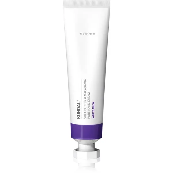 KUNDAL KUNDAL Shea Butter & Macadamia White Musk hidratantna krema za ruke s hranjivim učinkom 50 ml