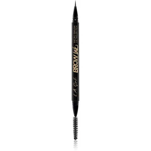 L.A. Girl Cosmetics L.A. Girl Cosmetics Brow Ink tuš za obrve sa četkicom nijansa Dark Brown 0.45 ml