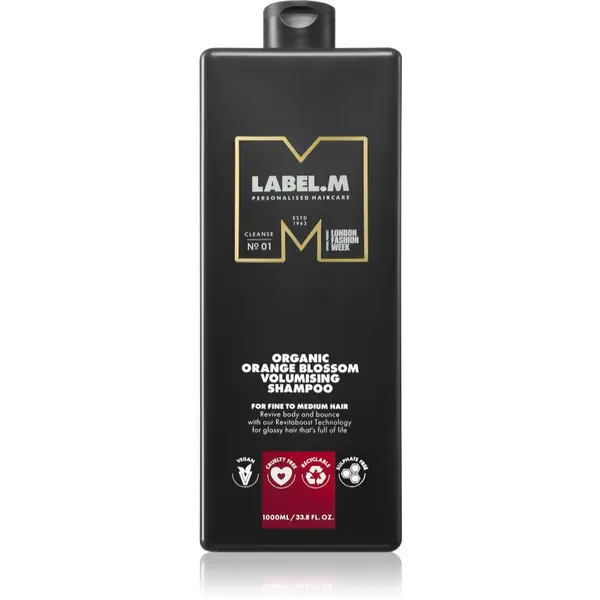 label.m label.m Organic Orange Blossom Volumising Shampoo prirodni šampon za volumen kose 1000 ml