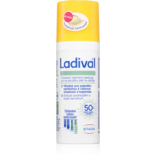 Ladival Ladival Sensitive gel krema za toniranje za osjetljivu i crvenu kožu lica SPF 50+ 50 ml