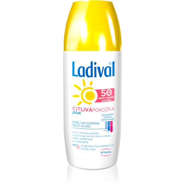 Ladival Ladival Sensitive Plus prozirni zaštitni sprej protiv starenja kože za osjetljivu kožu SPF 50+ 150 ml