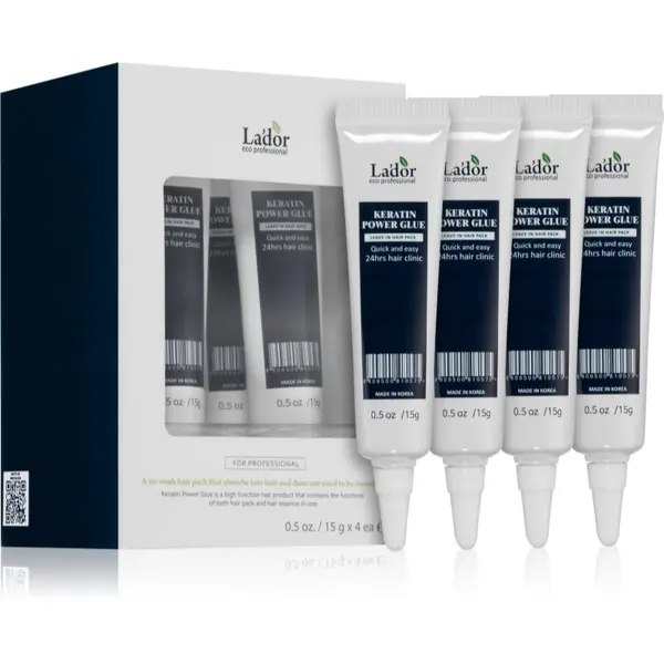 La'dor La'dor Keratin Power Glue njega za kosu bez ispiranja s keratinom 4x15 g