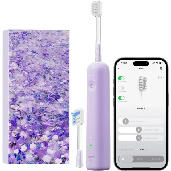 Laifen Laifen Wave Special električna četkica za zube + 2 zamjenske glave Purple 1 kom