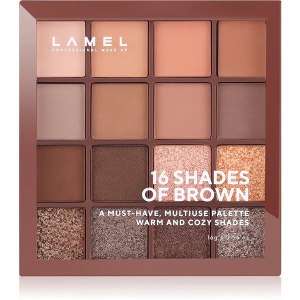 LAMEL LAMEL 16 Shades Of Brown paleta sjenila za oči 16 g