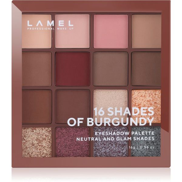 LAMEL LAMEL 16 Shades of Burgundy paleta sjenila za oči 16 g