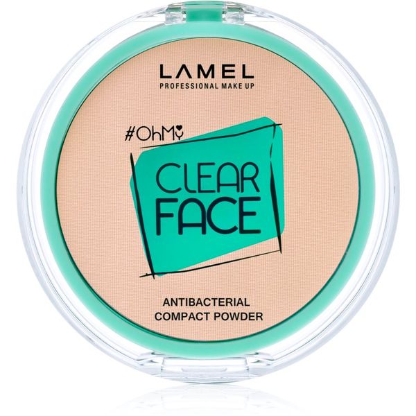 LAMEL LAMEL OhMy Clear Face kompaktni puder s antibakterijskim sastavom nijansa 401 Light Natural 6 g